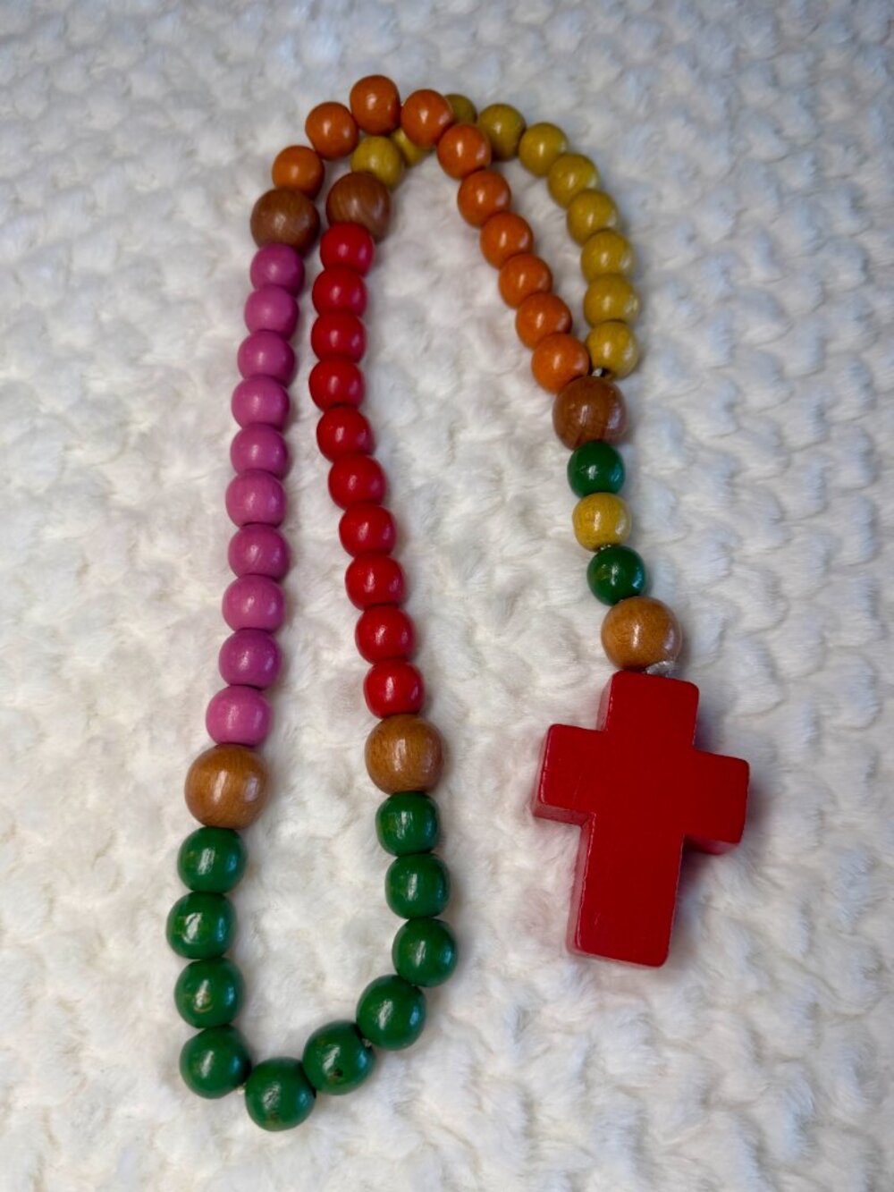 Vintage Wooden Catholic Rosary Beads